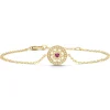Diamond Point Geelgouden Armbanden|Armbanden Met Kleurstenen<Birthstones geelgouden armband robijn (Juli)