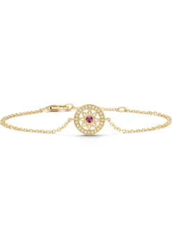Diamond Point Geelgouden Armbanden|Armbanden Met Kleurstenen<Birthstones geelgouden armband robijn (Juli)