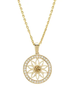 Diamond Point Losse Hangers|Geelgouden Bruidssieraden<Birthstones geelgouden hanger citrien (November)