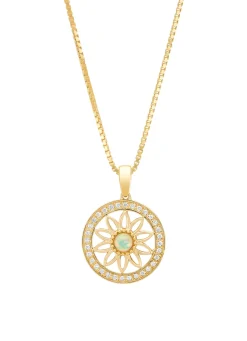 Diamond Point Losse Hangers|Geelgouden Bruidssieraden<Birthstones geelgouden hanger opaal (Oktober)