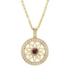 Diamond Point Losse Hangers|Geelgouden Bruidssieraden<Birthstones geelgouden hanger robijn (Juli)