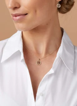Diamond Point Losse Hangers|Geelgouden Bruidssieraden<Birthstones geelgouden hanger robijn (Juli)