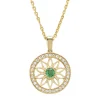 Diamond Point Losse Hangers|Geelgouden Bruidssieraden<Birthstones geelgouden hanger smaragd (Mei)
