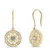Diamond Point Geelgouden Oorsieraden|Oorsieraden Met Kleurstenen<Birthstones geelgouden oorhangers aquamarijn (Maart)