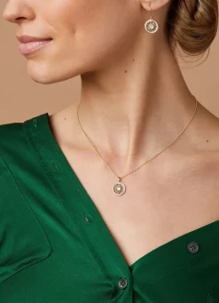Diamond Point Geelgouden Oorsieraden|Oorsieraden Met Kleurstenen<Birthstones geelgouden oorhangers opaal (Oktober)