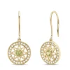 Diamond Point Geelgouden Oorsieraden|Oorsieraden Met Kleurstenen<Birthstones geelgouden oorhangers peridoot (Augustus)