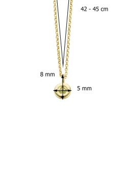 Diamond Point Colliers Met Kleurstenen<Birthstones gouden hanger met collier Augustus