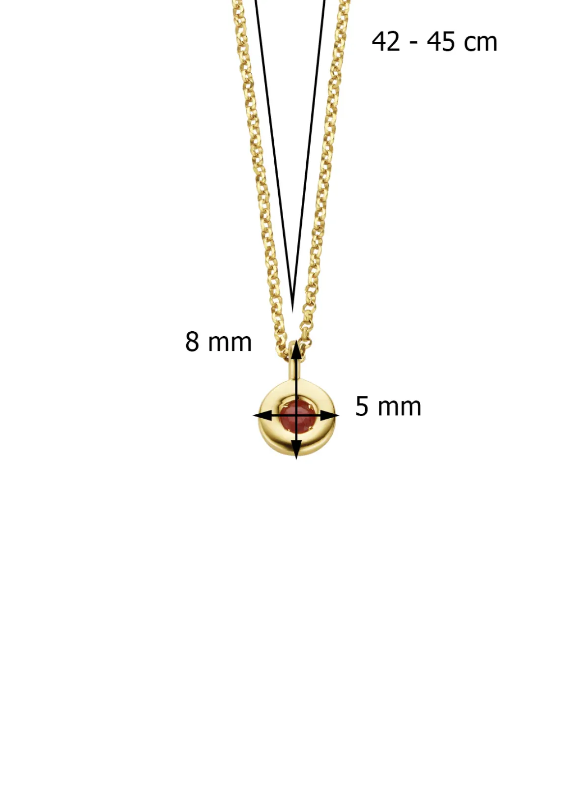 Diamond Point Colliers Met Kleurstenen<Birthstones gouden hanger met collier Juli