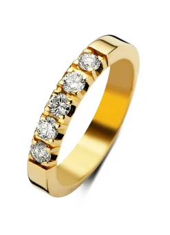 Diamond Point Alliance|Groeibriljant Ringen<Geelgouden alliance ring, 0.50 ct diamant, Groeibriljant