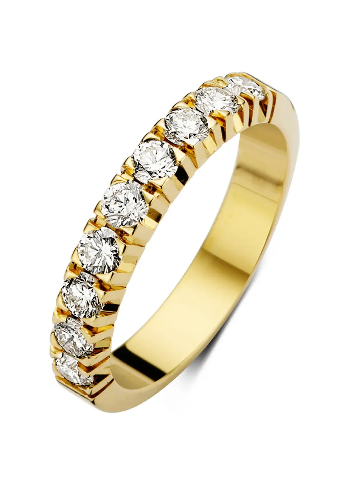 Diamond Point Alliance|Groeibriljant Ringen<Geelgouden alliance ring, 0.63 ct diamant, Groeibriljant