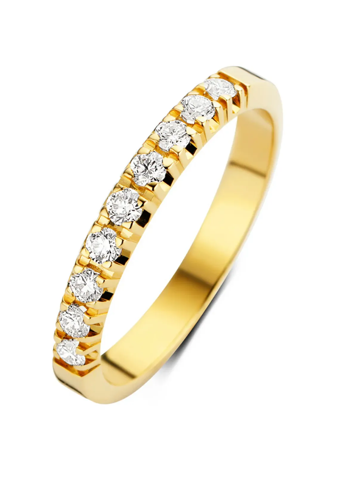 Diamond Point Alliance|Groeibriljant Ringen<Geelgouden alliance ring, 0.27 ct diamant, Groeibriljant