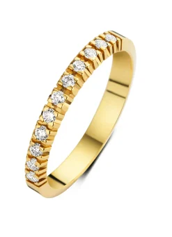 Diamond Point Alliance|Groeibriljant Ringen<Geelgouden alliance ring, 0.33 ct diamant, Groeibriljant