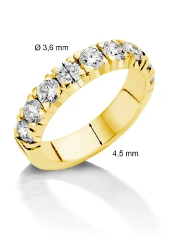 Diamond Point Alliance|Groeibriljant Ringen<Geelgouden alliance ring, 1.44 ct diamant, Groeibriljant