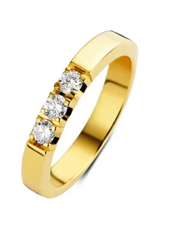 Diamond Point Alliance|Groeibriljant Ringen<Geelgouden alliance ring, 0.39 ct diamant, Groeibriljant