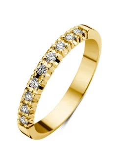Diamond Point Alliance|Groeibriljant Ringen<Geelgouden alliance ring, 0.18 ct diamant, Groeibriljant
