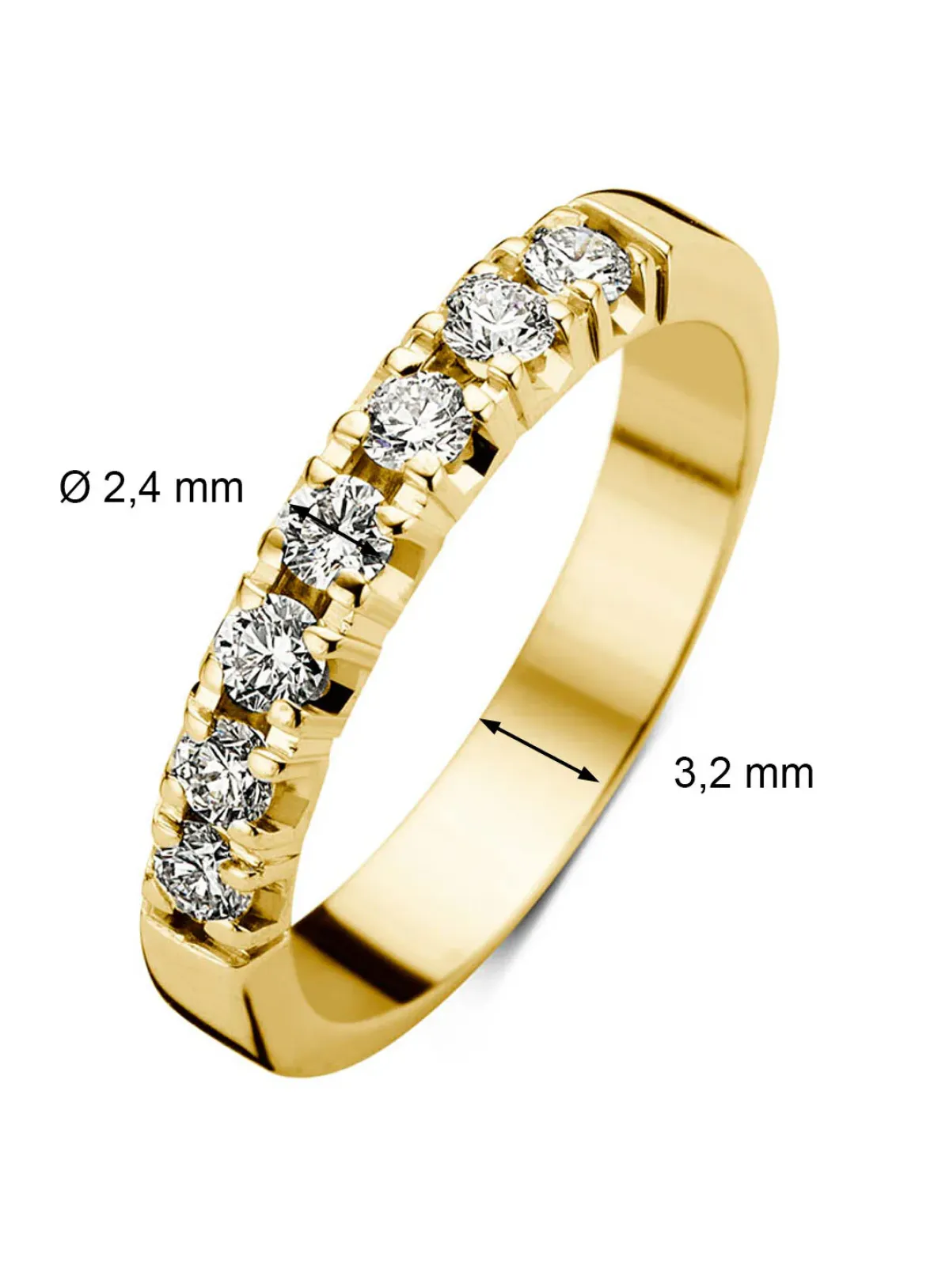 Diamond Point Alliance|Groeibriljant Ringen<Geelgouden alliance ring, 0.35 ct diamant, Groeibriljant