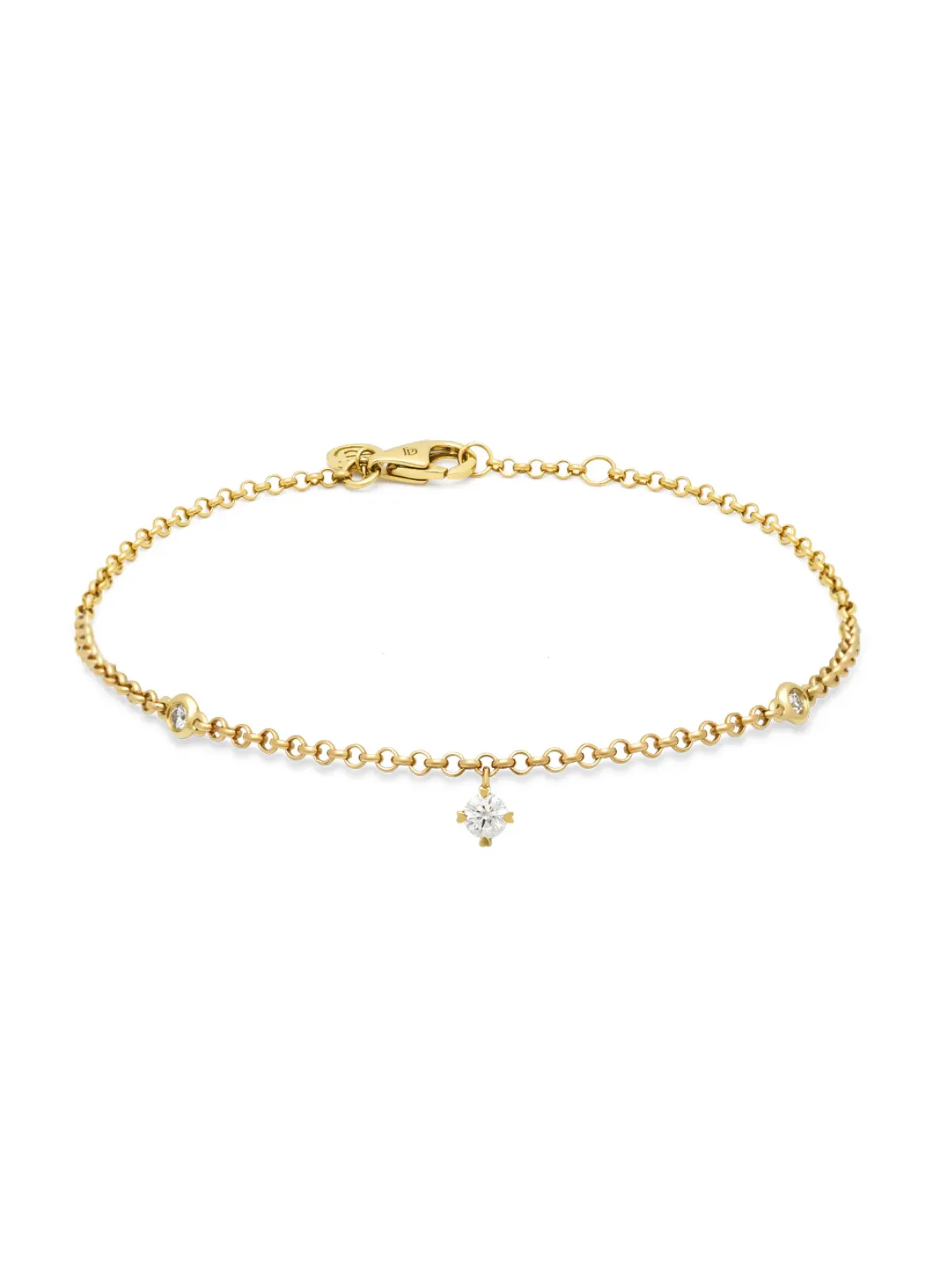 Diamond Point Geelgouden Armbanden|Diamanten Armbanden<Geelgouden armband, 0.13 ct diamant, Hearts & Arrows