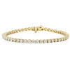 Diamond Point Geelgouden Armbanden|Tennisarmbanden<Geelgouden armband, 3.00 ct diamant, Hearts & Arrows