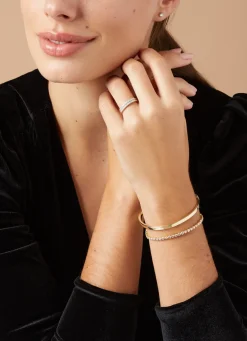 Diamond Point Geelgouden Armbanden|Tennisarmbanden<Geelgouden armband, 3.00 ct diamant, Hearts & Arrows