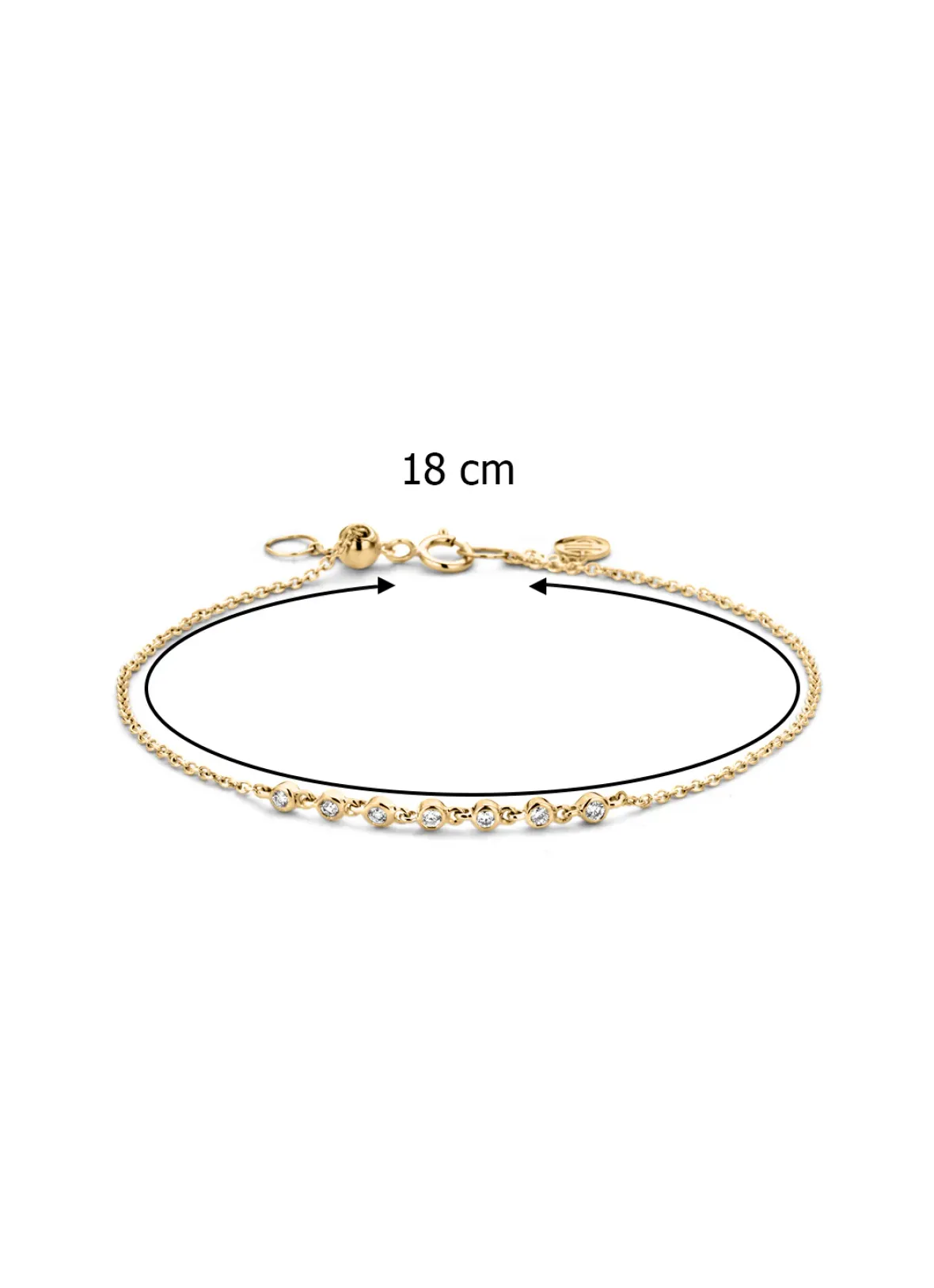 Diamond Point Geelgouden Armbanden|Fijne Armbanden<Geelgouden armband, 0.11 ct diamant, Joy