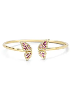 Diamond Point Geelgouden Armbanden|Armbanden Met Kleurstenen<Geelgouden armband, 0.36 ct roze saffier, Butterfly Kisses