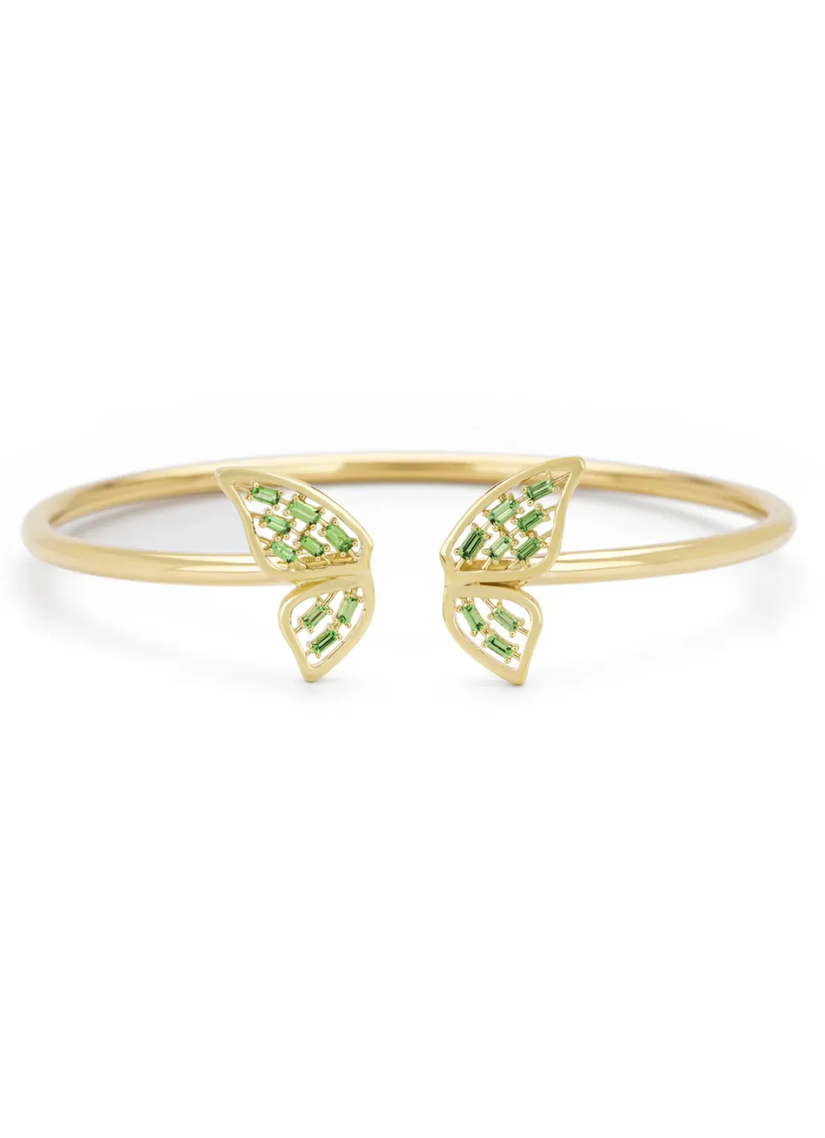 Diamond Point Geelgouden Armbanden|Armbanden Met Kleurstenen<Geelgouden armband, 0.35 ct tsavoriet, Butterfly Kisses