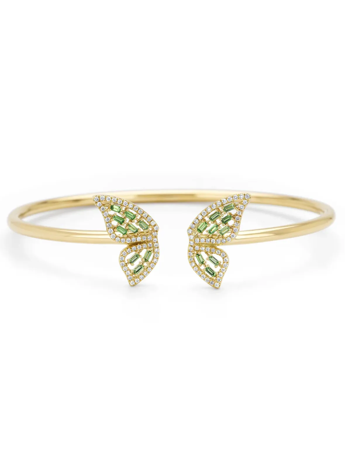 Diamond Point Geelgouden Armbanden|Armbanden Met Kleurstenen<Geelgouden armband, 0.29 ct tsavoriet, Butterfly Kisses