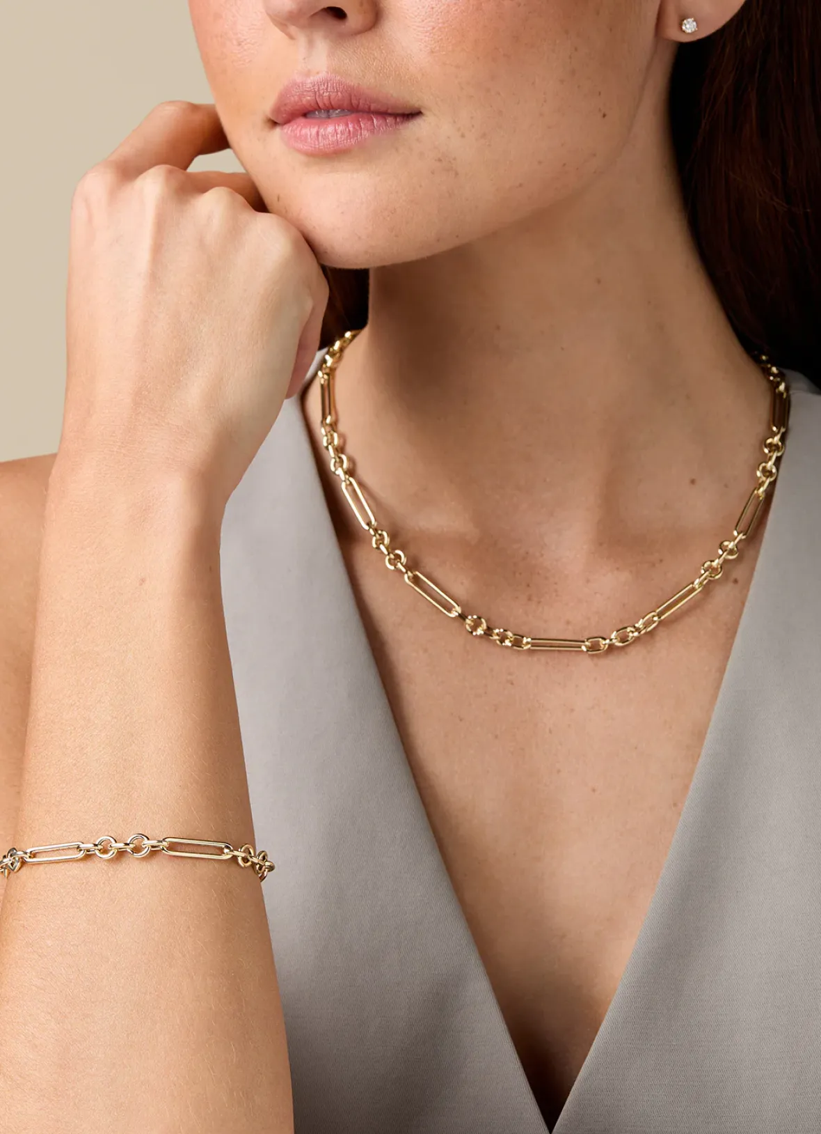 Diamond Point Geelgouden Armbanden|Schakelarmbanden<Geelgouden armband Timeless Treasures 20 cm