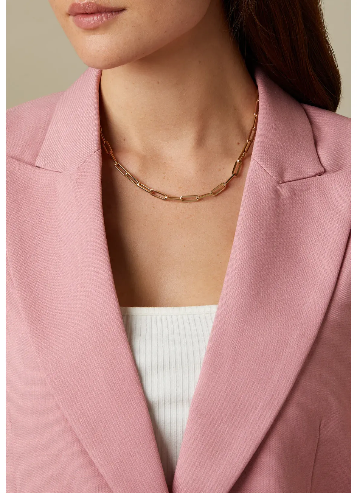 Diamond Point Geelgouden Colliers|Schakel Colliers<Geelgouden collier Closed Forever 50 cm