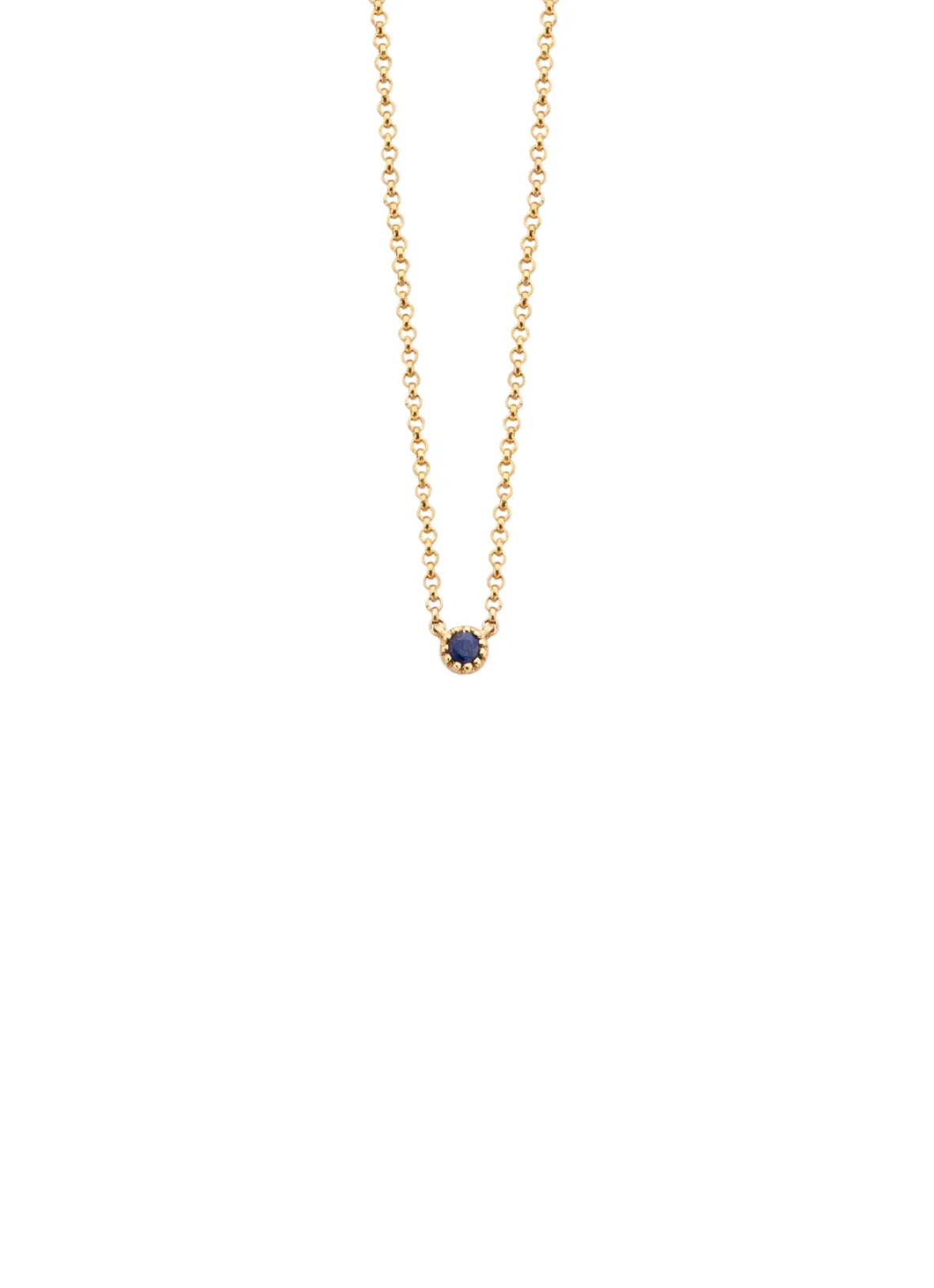 Diamond Point Geelgouden Colliers|Colliers Met Kleurstenen<Geelgouden collier, 0.05 ct blauwe saffier, Joy