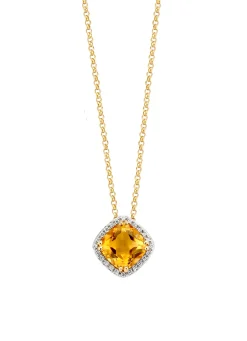 Diamond Point Geelgouden Colliers|Colliers Met Kleurstenen<Geelgouden collier, 1.56 ct citrien, Fiësta
