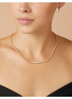 Diamond Point Geelgouden Colliers|Diamanten Colliers<Geelgouden collier, 7.63 ct diamant, Hearts & Arrows