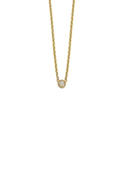 Diamond Point Geelgouden Colliers|Diamanten Colliers<Geelgouden collier, 0.05 ct diamant, Joy