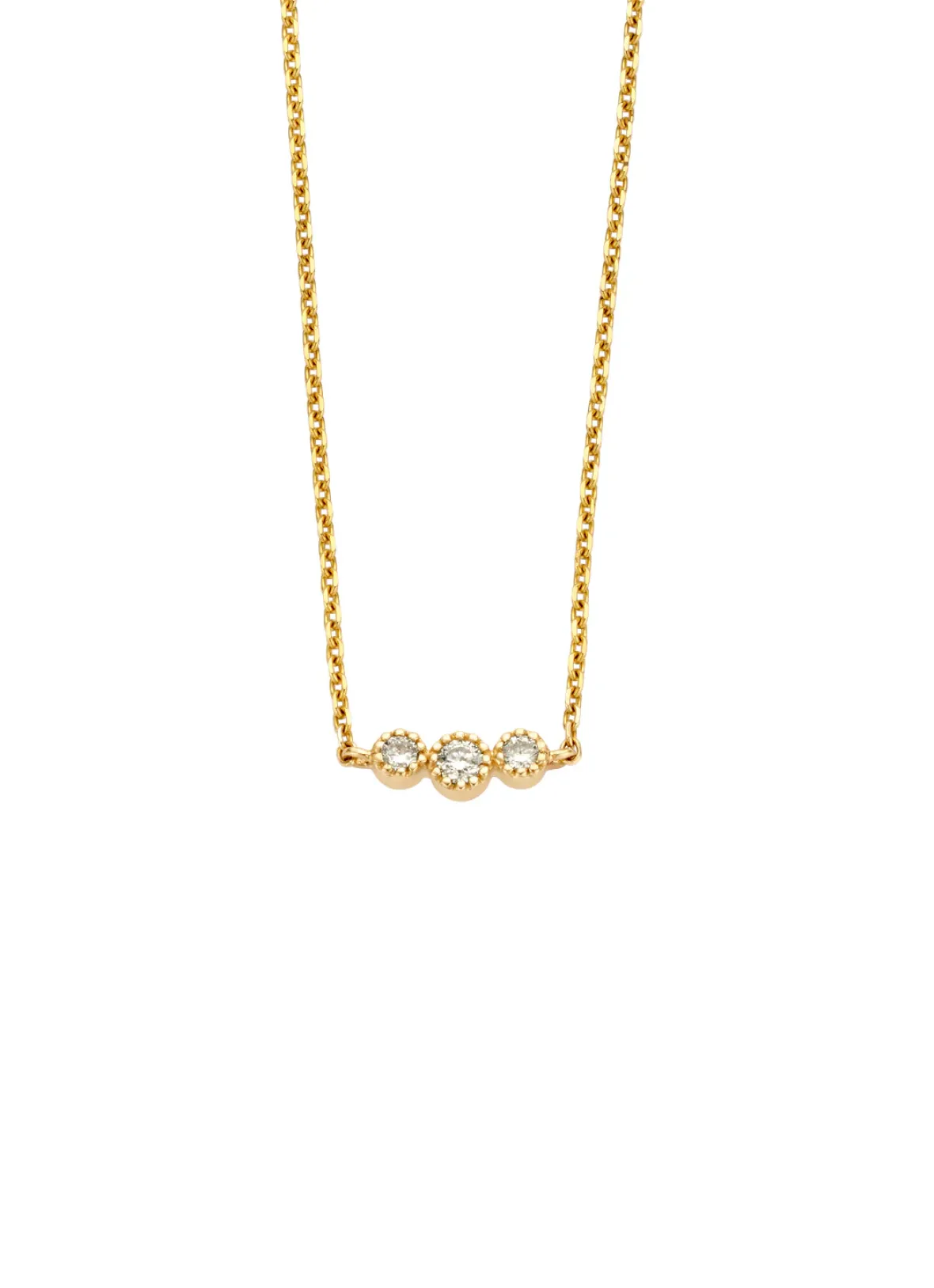 Diamond Point Geelgouden Colliers|Diamanten Colliers<Geelgouden collier, 0.11 ct diamant, Joy