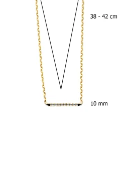 Diamond Point Geelgouden Colliers|Diamanten Colliers<Geelgouden collier, 0.03 ct diamant, Joy