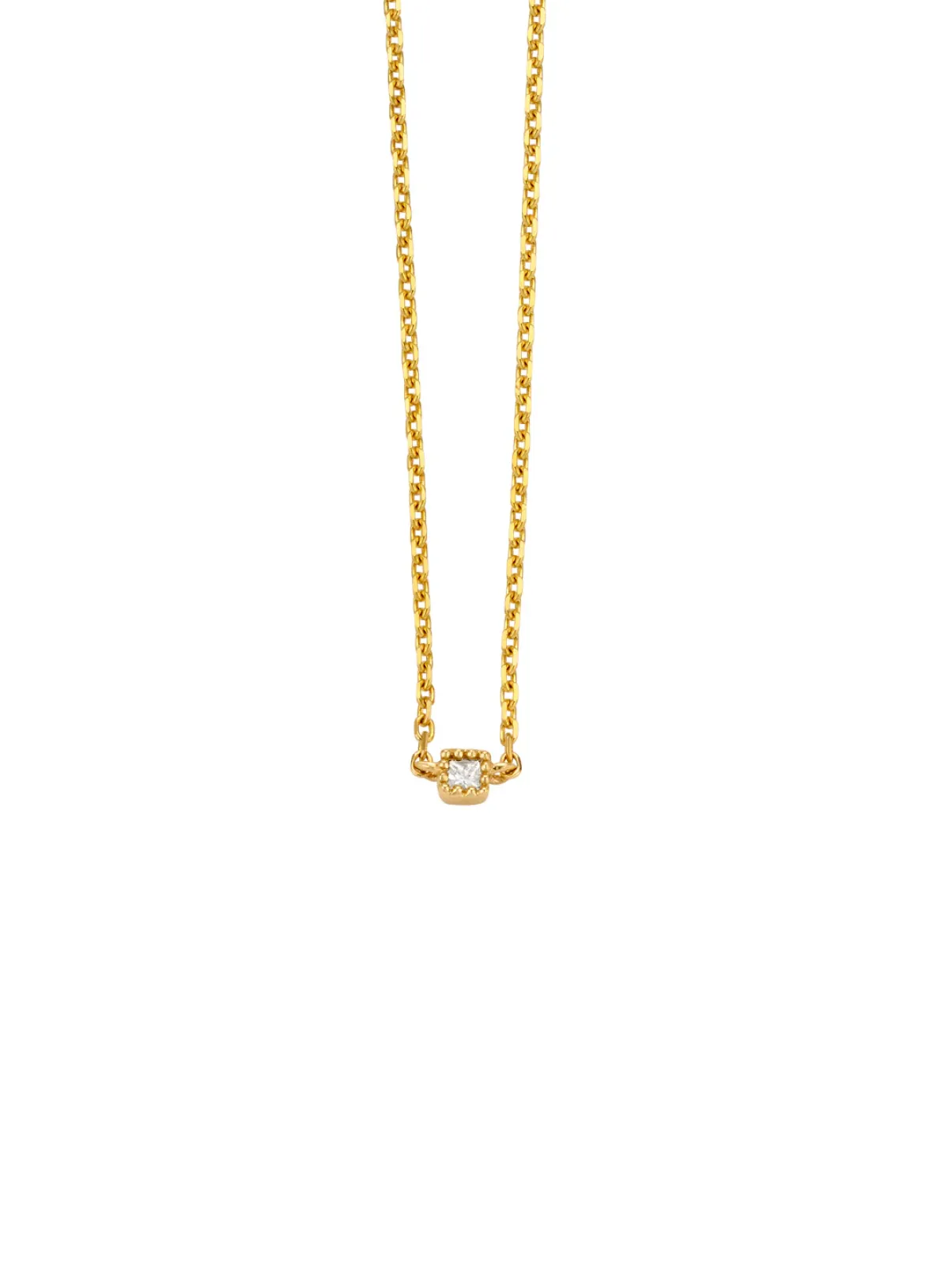 Diamond Point Geelgouden Colliers|Diamanten Colliers<Geelgouden collier, 0.04 ct diamant, Joy