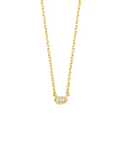 Diamond Point Geelgouden Colliers|Diamanten Colliers<Geelgouden collier, 0.04 ct diamant, Joy