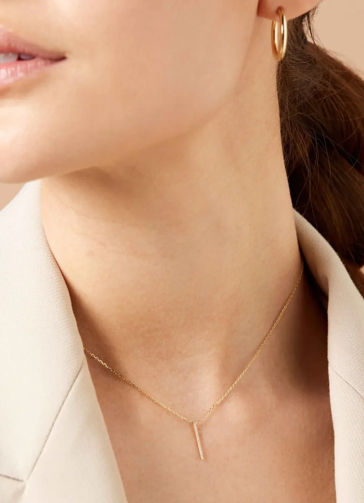 Diamond Point Geelgouden Colliers|Diamanten Colliers<Geelgouden collier, 0.05 ct diamant, Joy