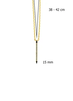 Diamond Point Geelgouden Colliers|Diamanten Colliers<Geelgouden collier, 0.05 ct diamant, Joy