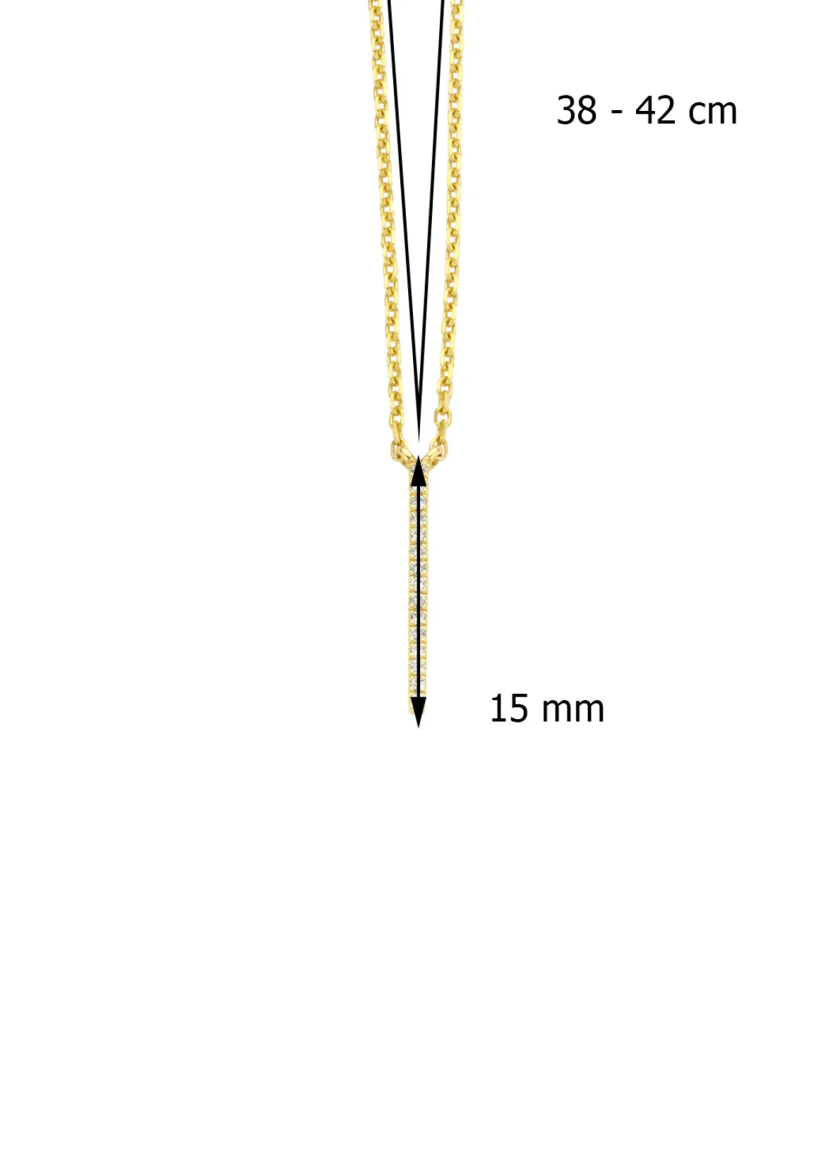 Diamond Point Geelgouden Colliers|Diamanten Colliers<Geelgouden collier, 0.05 ct diamant, Joy