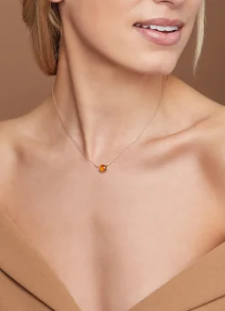 Diamond Point Geelgouden Colliers|Colliers Met Kleurstenen<Geelgouden collier, 1.85 ct oranje citrien, Philosophy