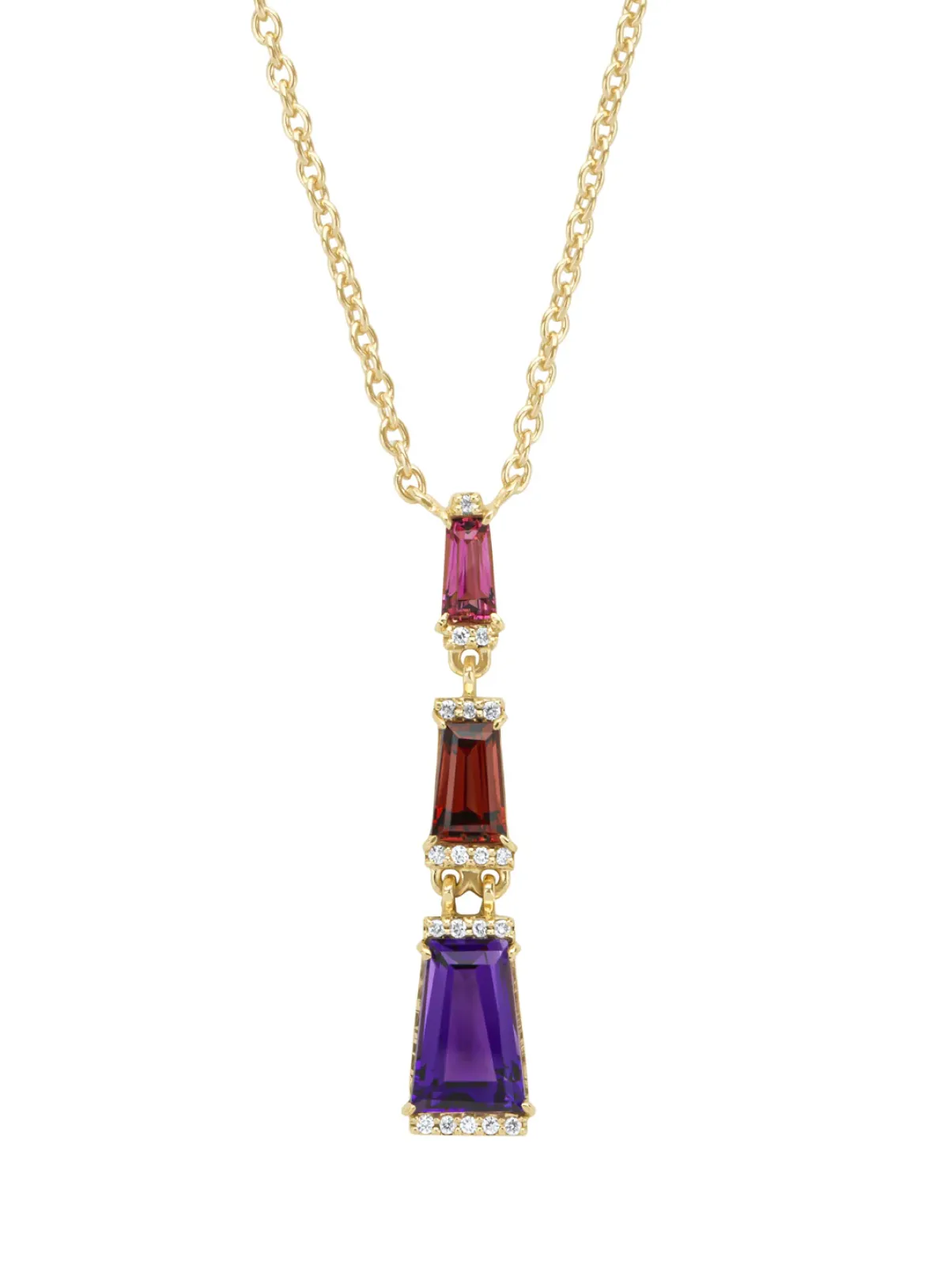 Diamond Point Geelgouden Colliers|Colliers Met Kleurstenen<Geelgouden collier, 0.73 ct paarse amethist, Gallery