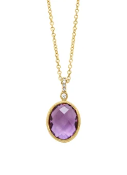 Diamond Point Geelgouden Colliers|Colliers Met Kleurstenen<Geelgouden collier, 1.88 ct paarse amethist, Philosophy