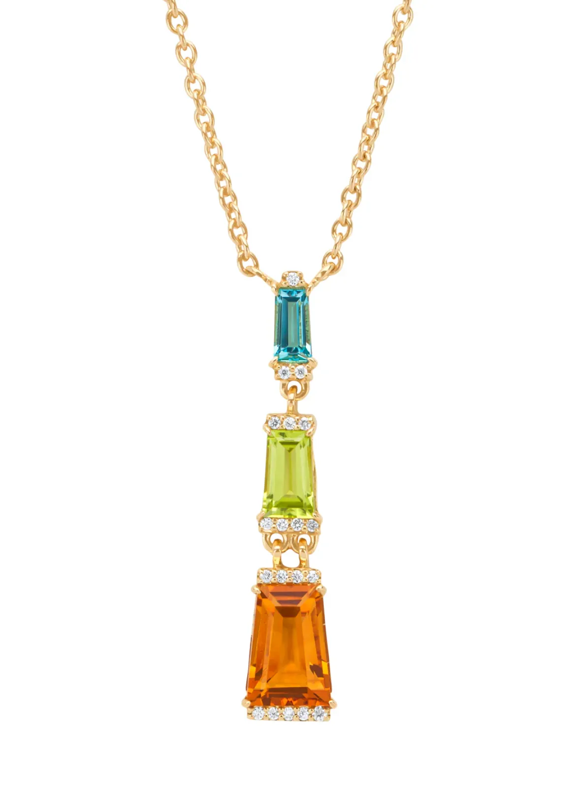 Diamond Point Geelgouden Colliers|Colliers Met Kleurstenen<Geelgouden collier, 0.32 ct peridoot, Gallery