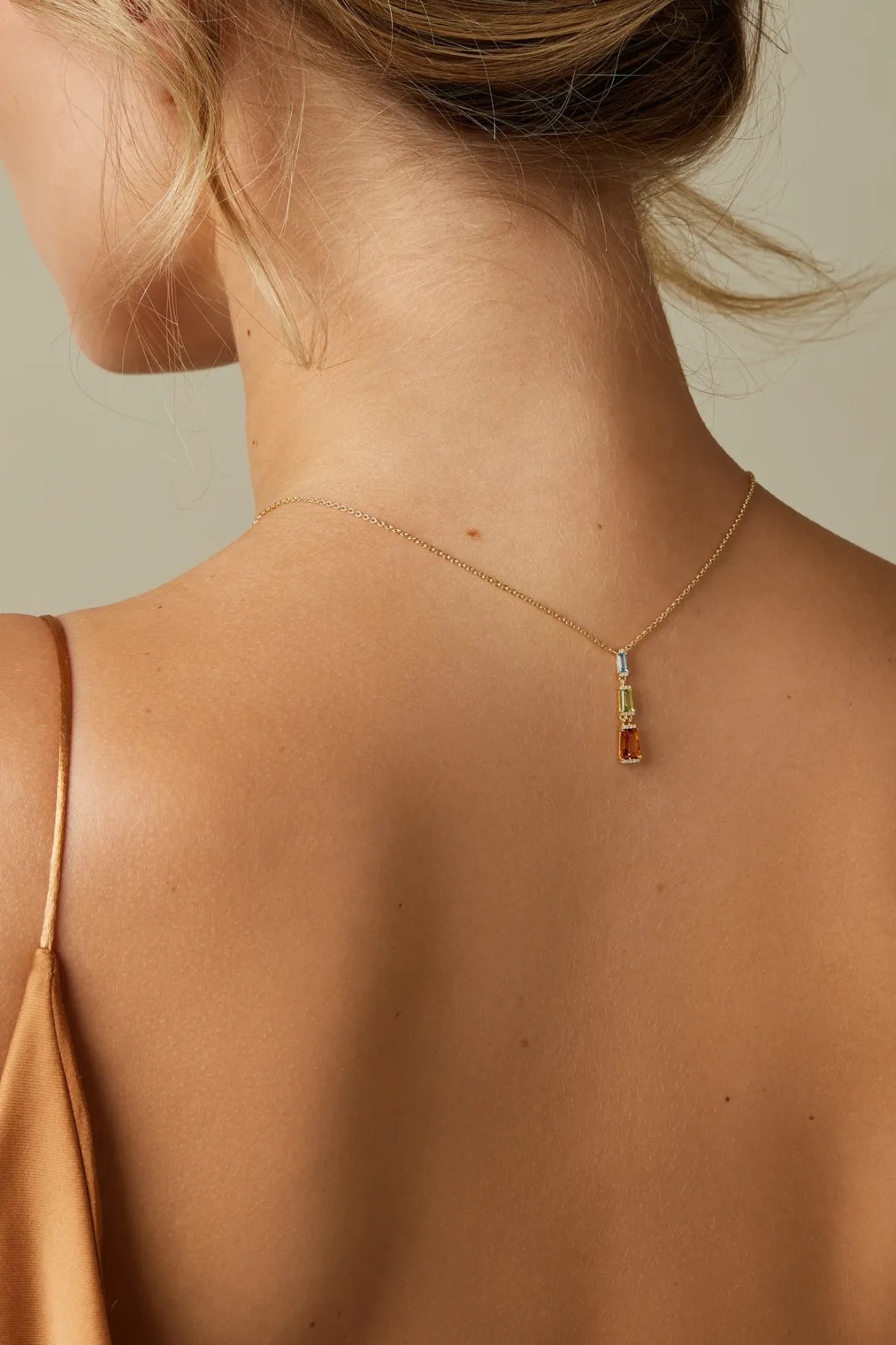 Diamond Point Geelgouden Colliers|Colliers Met Kleurstenen<Geelgouden collier, 0.32 ct peridoot, Gallery