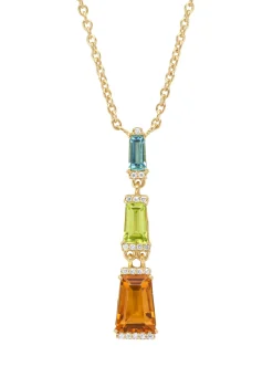 Diamond Point Geelgouden Colliers|Colliers Met Kleurstenen<Geelgouden collier, 0.32 ct peridoot, Gallery