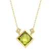 Diamond Point Geelgouden Colliers|Colliers Met Kleurstenen<Geelgouden collier, 2.10 ct peridoot, Philosophy