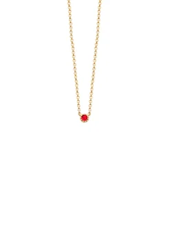 Diamond Point Geelgouden Colliers|Colliers Met Kleurstenen<Geelgouden collier, 0.05 ct robijn, Joy