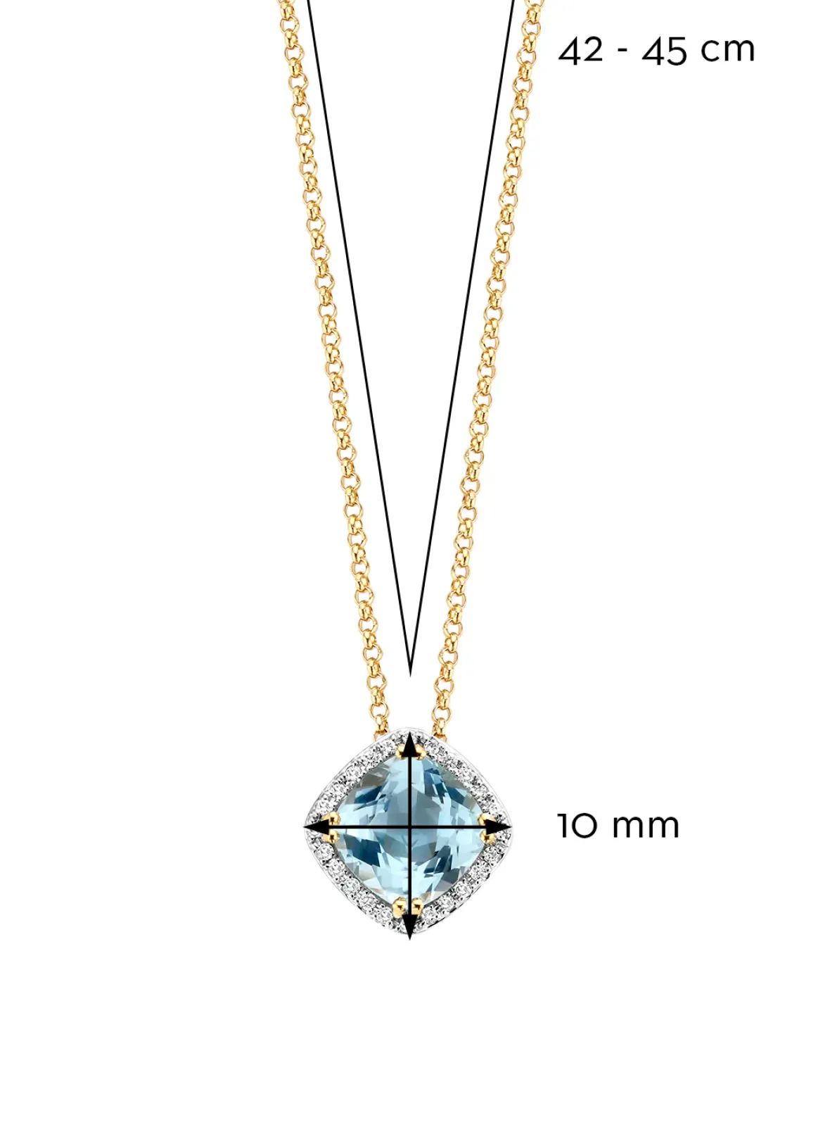 Diamond Point Geelgouden Colliers|Colliers Met Kleurstenen<Geelgouden collier, 1.74 ct topaas, Fiësta