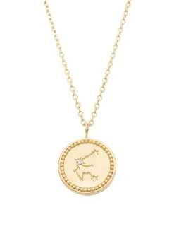 Diamond Point Geelgouden Colliers|Diamanten Colliers<Geelgouden collier, Zodiac-Aquarius (Waterman)